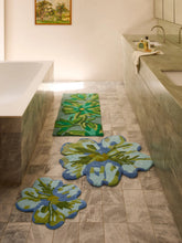 Load image into Gallery viewer, Dutch Floral Green Long Bath Mat