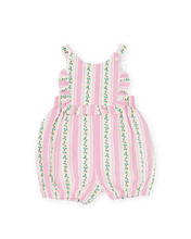 Load image into Gallery viewer, Antique Stripe Strawberry Bubble Romper