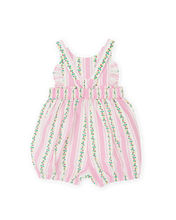 Load image into Gallery viewer, Antique Stripe Strawberry Bubble Romper