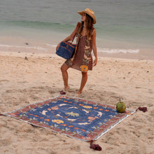 Load image into Gallery viewer, Eye of the Jungle picnic rug-Lagoon