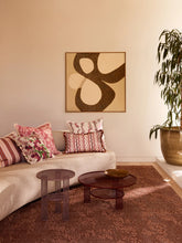 Load image into Gallery viewer, Buff Bauhaus Pink Linen Cushion