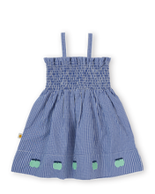 Load image into Gallery viewer, Shirred Gingham Apple Dress