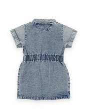 Load image into Gallery viewer, Piper Pinstripe Denim Belted Dress