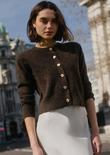 Load image into Gallery viewer, Imprint Chocolate Soft Knit Crewneck Cardigan