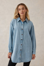 Load image into Gallery viewer, Longline Denim Shirt