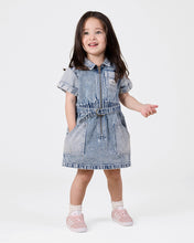 Load image into Gallery viewer, Piper Pinstripe Denim Belted Dress