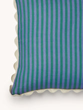 Load image into Gallery viewer, Pinstripe Yves Klein Blue Linen Cushion