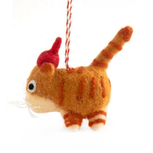 Load image into Gallery viewer, Charity Decoration-Felt Cat Ginger