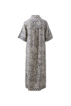 Load image into Gallery viewer, Ava Short Sleeve Dress - Linen Leopard