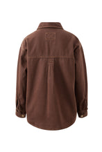 Load image into Gallery viewer, Bobbi Side Pocket Denim Shacket/Chocolate