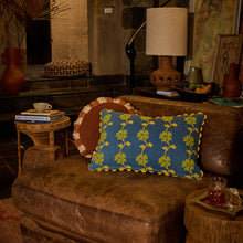 Load image into Gallery viewer, Anneliese Reversible Denim Cushion - Peridot