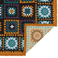 Load image into Gallery viewer, Granny Square Throw-Kingfisher