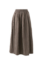 Load image into Gallery viewer, Florence Maxi Skirt - Chocolate White Stripe