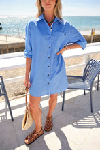 Load image into Gallery viewer, Anna Shirt Dress - Amalfi Blue