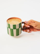 Load image into Gallery viewer, Bloomie Green Check Mug