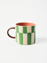Load image into Gallery viewer, Bloomie Green Check Mug