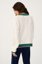 Load image into Gallery viewer, Asher Heritage Knit Sweater - Cream/Tide