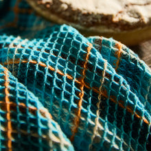 Load image into Gallery viewer, Frances Waffle Tea Towel - Turquoise
