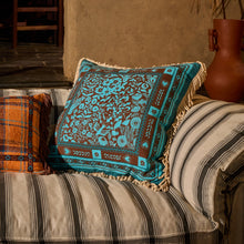 Load image into Gallery viewer, Odessa Reversible Cushion - Turquoise