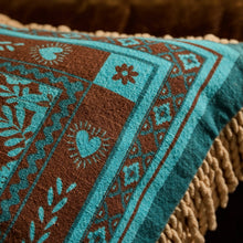 Load image into Gallery viewer, Odessa Reversible Cushion - Turquoise