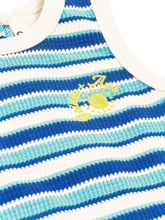 Load image into Gallery viewer, Waffle Bubble Romper - Blue