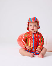 Load image into Gallery viewer, Ciao Stripe Baby Long Sleeve Zip Bathers