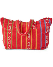 Load image into Gallery viewer, Ciao Stripe Terry Oversized Beach Bag