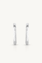 Load image into Gallery viewer, Paperclip Silver Huggies & Mila Charms