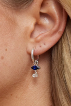 Load image into Gallery viewer, Paperclip Silver Huggies & Mila Charms