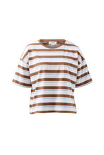 Load image into Gallery viewer, Boxy Pocket Tee - Milk Choc Stripe
