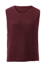 Load image into Gallery viewer, Margot Mesh Knit Tank - Wine