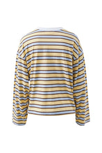 Load image into Gallery viewer, Beau Long Sleeve Slouchy Tee - Butter Brunette Stripe