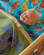 Load image into Gallery viewer, Home Among The Gumtrees Cotton Knitted Blanket