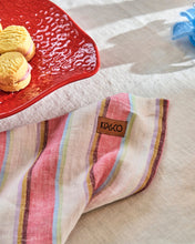 Load image into Gallery viewer, Rose Water Stripe Linen Napkin Set