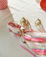 Load image into Gallery viewer, Rose Water Stripe Linen Napkin Set