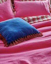 Load image into Gallery viewer, Sapphire Blush Velvet Tassel Cushion
