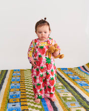 Load image into Gallery viewer, Strawberry Jam Organic Cotton Quilted Fleece Overalls