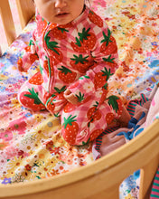 Load image into Gallery viewer, Strawberry Jam Organic Long Sleeve Zip Romper