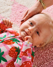 Load image into Gallery viewer, Strawberry Jam Organic Long Sleeve Zip Romper