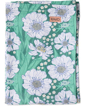 Load image into Gallery viewer, Tumbling Flowers Green Linen Tablecloth