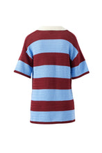 Load image into Gallery viewer, Mara Short Sleeve Knit Tunic - Mulberry Stripe
