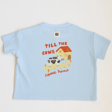 Load image into Gallery viewer, Cows Come Home Boxy Tee - Sky Blue
