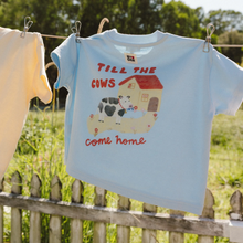 Load image into Gallery viewer, Cows Come Home Boxy Tee - Sky Blue
