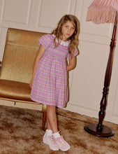 Load image into Gallery viewer, Flo Smocked Dress - Mauve Check