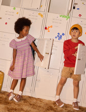 Load image into Gallery viewer, Flo Smocked Dress - Mauve Check