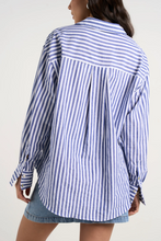 Load image into Gallery viewer, You Got This Oversized Cotton Shirt - Blue Stripe