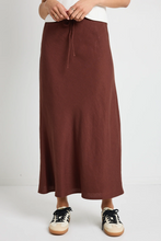 Load image into Gallery viewer, Summit Tie Waist Maxi Skirt - Choc