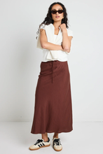 Load image into Gallery viewer, Summit Tie Waist Maxi Skirt - Choc