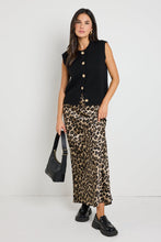 Load image into Gallery viewer, Record Satin Bias Maxi Skirt - Leopard