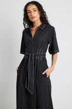 Load image into Gallery viewer, Service Midi Shirt Dress - Black